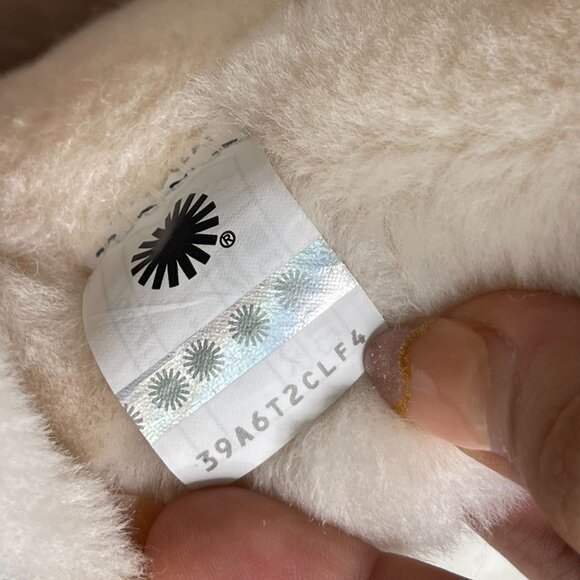 UGG #1112427 Women's Light Blue Aubriana Fur Loafer Heeled Clogs Shoes Size 10 - Picture 6 of 15